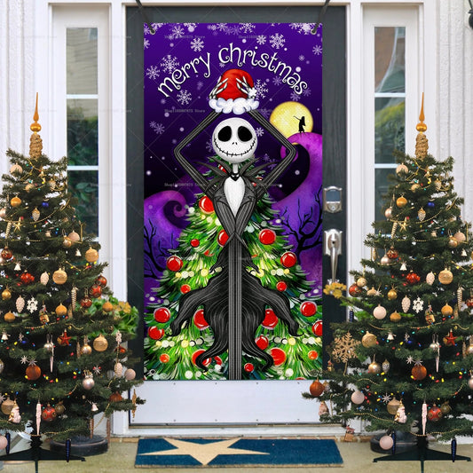 Nightmare Before Christmas Door Banner for Party Decor - Perfect for Indoor, Outdoor, Wall, or Porch Display.