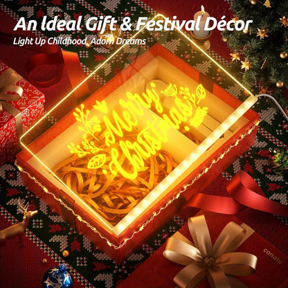 12'' Light Up 7 Color Pens LCD Writing Tablet Drawing Pad Erasable Doodle Board