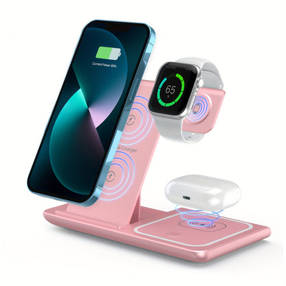 Wireless Charging Station 3 In 1 Standard 15W Fast Mag-Safe Charger Stand for IPhone Pro Max/Pro/Mini/Plus, IWatch Ultra, AirPods