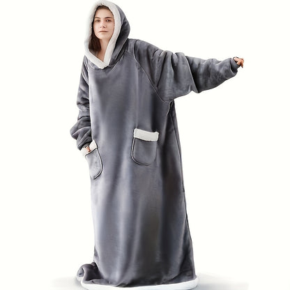 Oversized Wearable Soft Warm Blanket Hoodie for Women, Kids & Men with Pockets