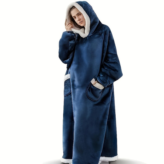 Oversized Wearable Soft Warm Blanket Hoodie for Women, Kids & Men with Pockets