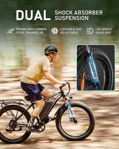 Mountain E-Bike 1500W Peak with Fat Tires