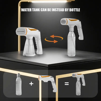 Portable Foldable 1600W Handheld Garment Steamer, New Style Iron with Replaceable Water Tank, Essential Garment Steamer for Travel