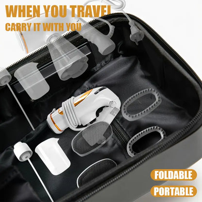 Portable Foldable 1600W Handheld Garment Steamer, New Style Iron with Replaceable Water Tank, Essential Garment Steamer for Travel