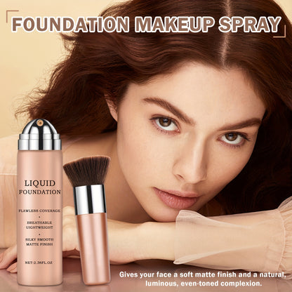 Airbrush Foundation Smooth Makeup Spray Full Coverage/Primer for Mature Skin Set