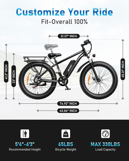 Mountain E-Bike 1500W Peak with Fat Tires