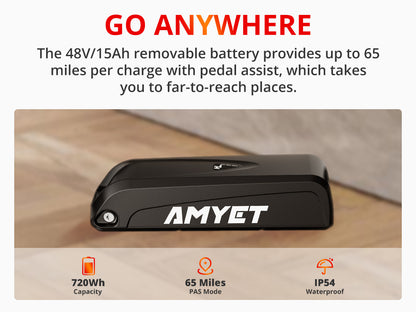 Mountain E-Bike 1500W Peak with Fat Tires