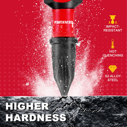 Geinxurn Magnetic Screwdriver Bits 25mm 50mm Impact PH1-#8 Torx SQ PH SL Bit Holder