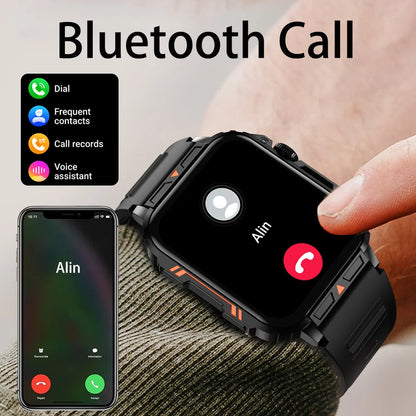 Sports Smartwatch Answer Call Big Battery Fitness Tracker Waterproof for IOS, Android