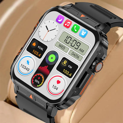 Sports Smartwatch Answer Call Big Battery Fitness Tracker Waterproof for IOS, Android