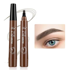 Four-pronged eyebrow pencil, four-end, long-lasting, non-smudged, water-resistant