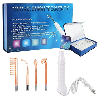 High Frequency Facial Machine Wand Handheld Electric Face Skin Beauty Tools Acne Treatment Device