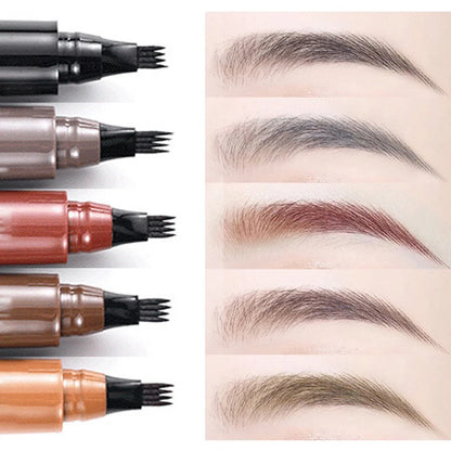 Four-pronged eyebrow pencil, four-end, long-lasting, non-smudged, water-resistant