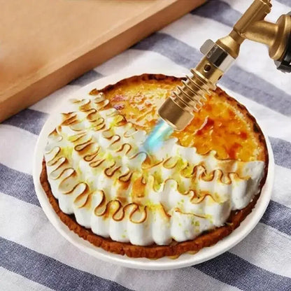 Butane Gas Welding Torch Burner High Temperature Flame Gun for Outdoor Camping BBQ Lighter