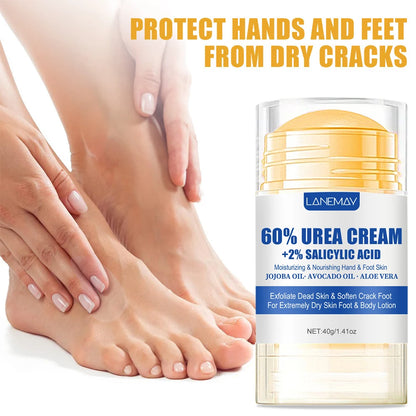 Ultra-Hydrating Foot Cream Aloe Vera for Softening Dry Cracked Feet - Gentle Exfoliation Daily Foot Care Solution