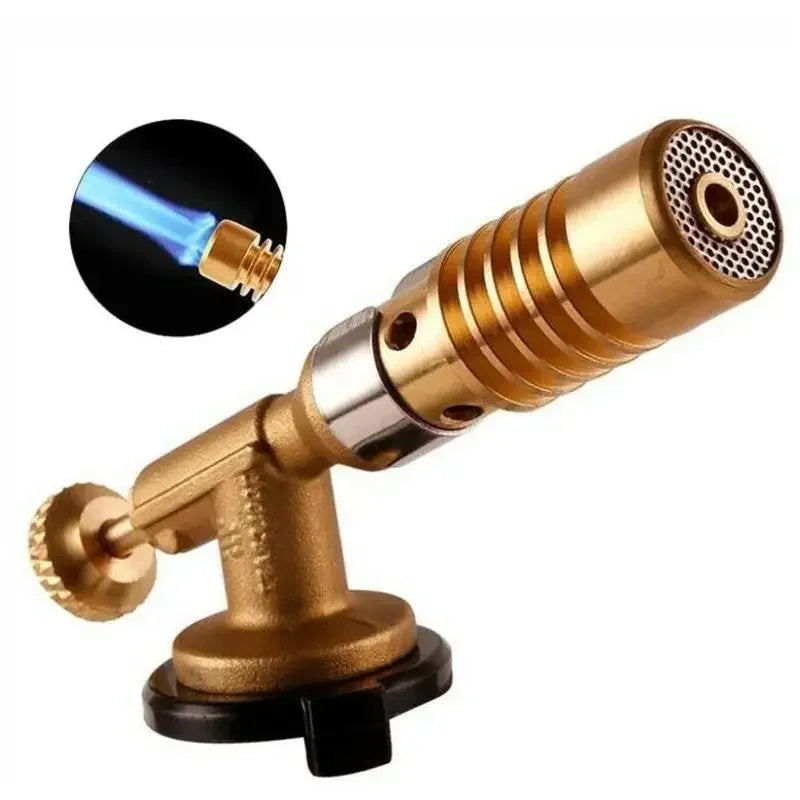 Butane Gas Welding Torch Burner High Temperature Flame Gun for Outdoor Camping BBQ Lighter