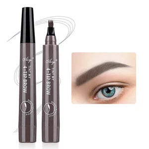 Four-pronged eyebrow pencil, four-end, long-lasting, non-smudged, water-resistant