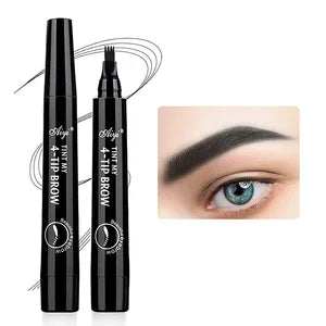 Four-pronged eyebrow pencil, four-end, long-lasting, non-smudged, water-resistant