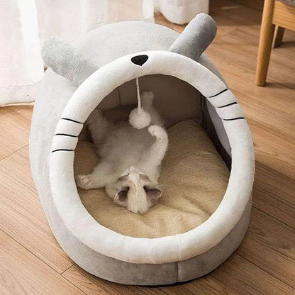 Cat Sleeping Pillow Bed Soft Round Cave Mattress Kitten Comfortable House