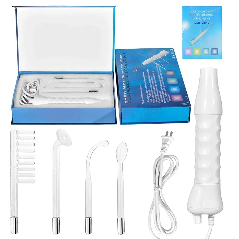 High Frequency Facial Machine Wand Handheld Electric Face Skin Beauty Tools Acne Treatment Device