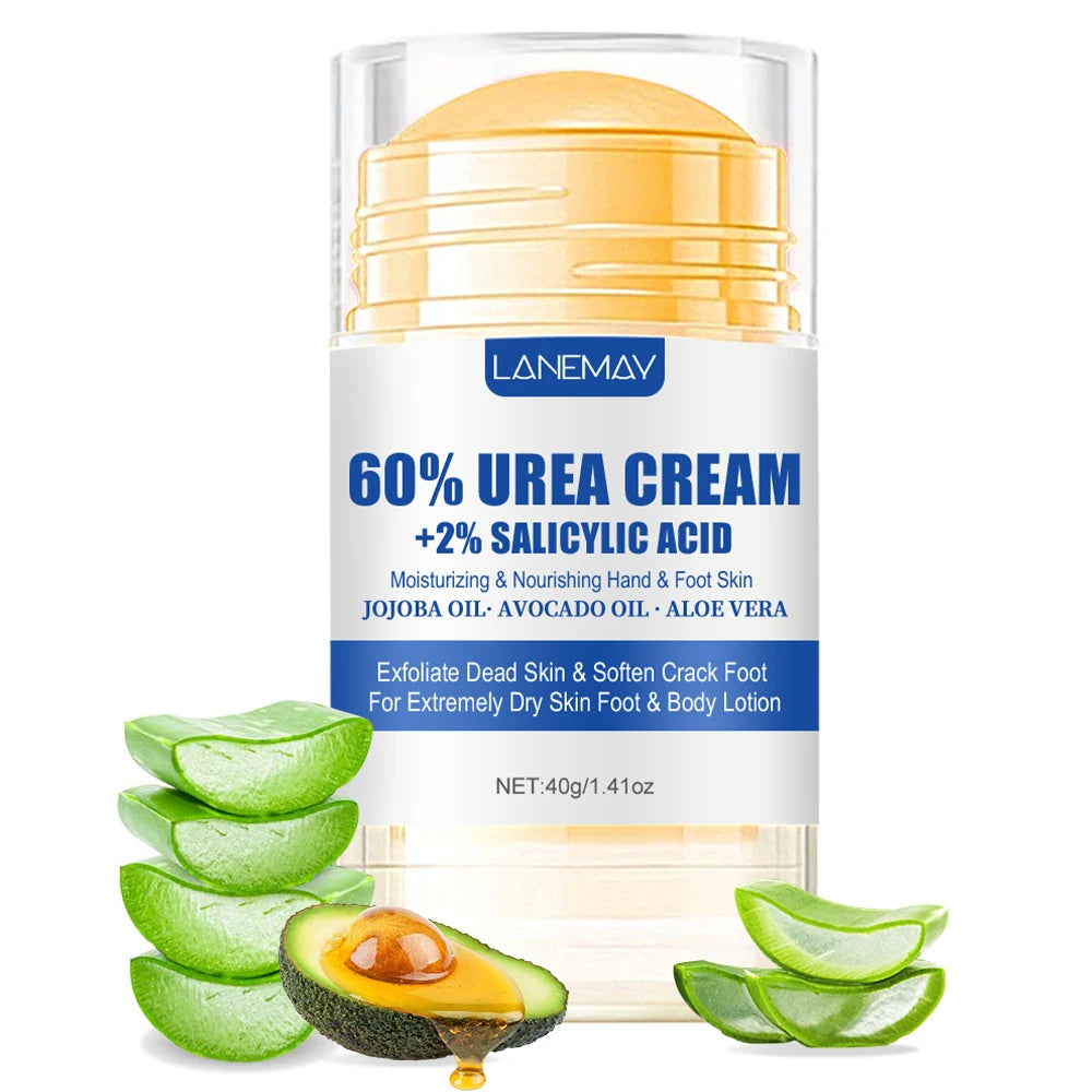 Ultra-Hydrating Foot Cream Aloe Vera for Softening Dry Cracked Feet - Gentle Exfoliation Daily Foot Care Solution