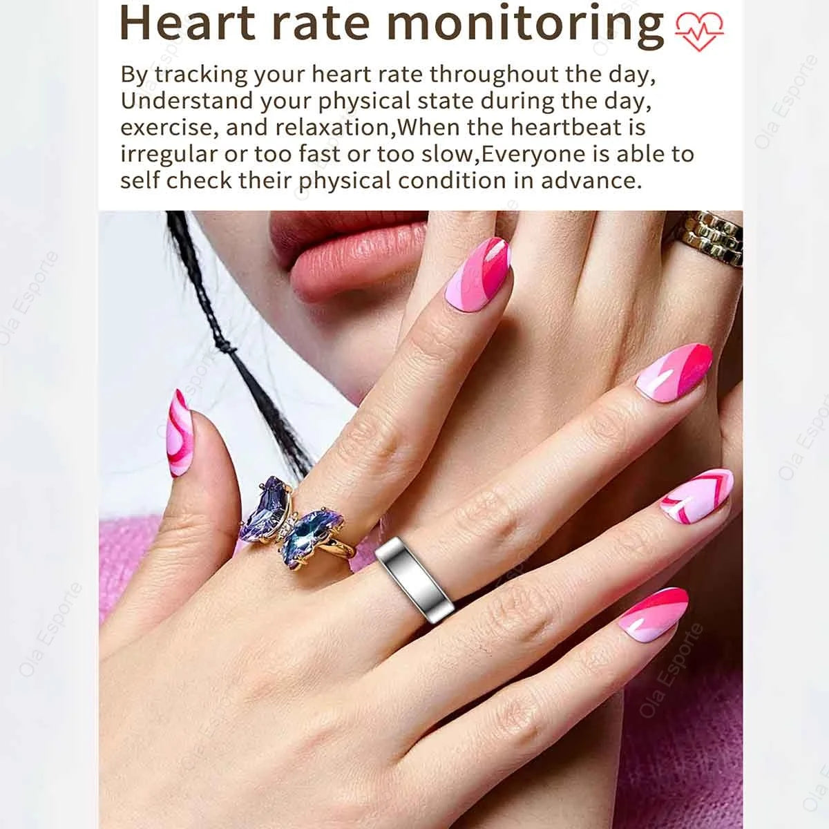 Smart Ring for Men and Women, Heart Rate and Blood Oxygen Monitor Smart ring IP68 5ATM Waterproof, Multi-sport Mode Finger Ring, new 2025