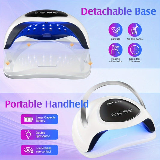 Professional Nail Lamp 180W Fast Dry with LCD Display, Adjustable Timer, Portable /Blue Light for Gel Polish, Manicure & Pedicure,