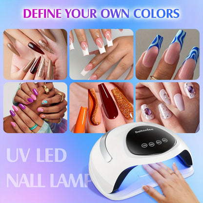 Professional Nail Lamp 180W Fast Dry with LCD Display, Adjustable Timer, Portable /Blue Light for Gel Polish, Manicure & Pedicure,