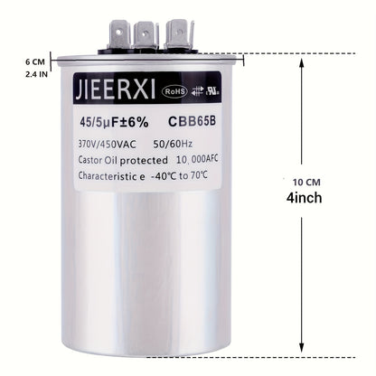AC Capacitor 45+5uF 45/5MFD 450V, Condenser Capacitor