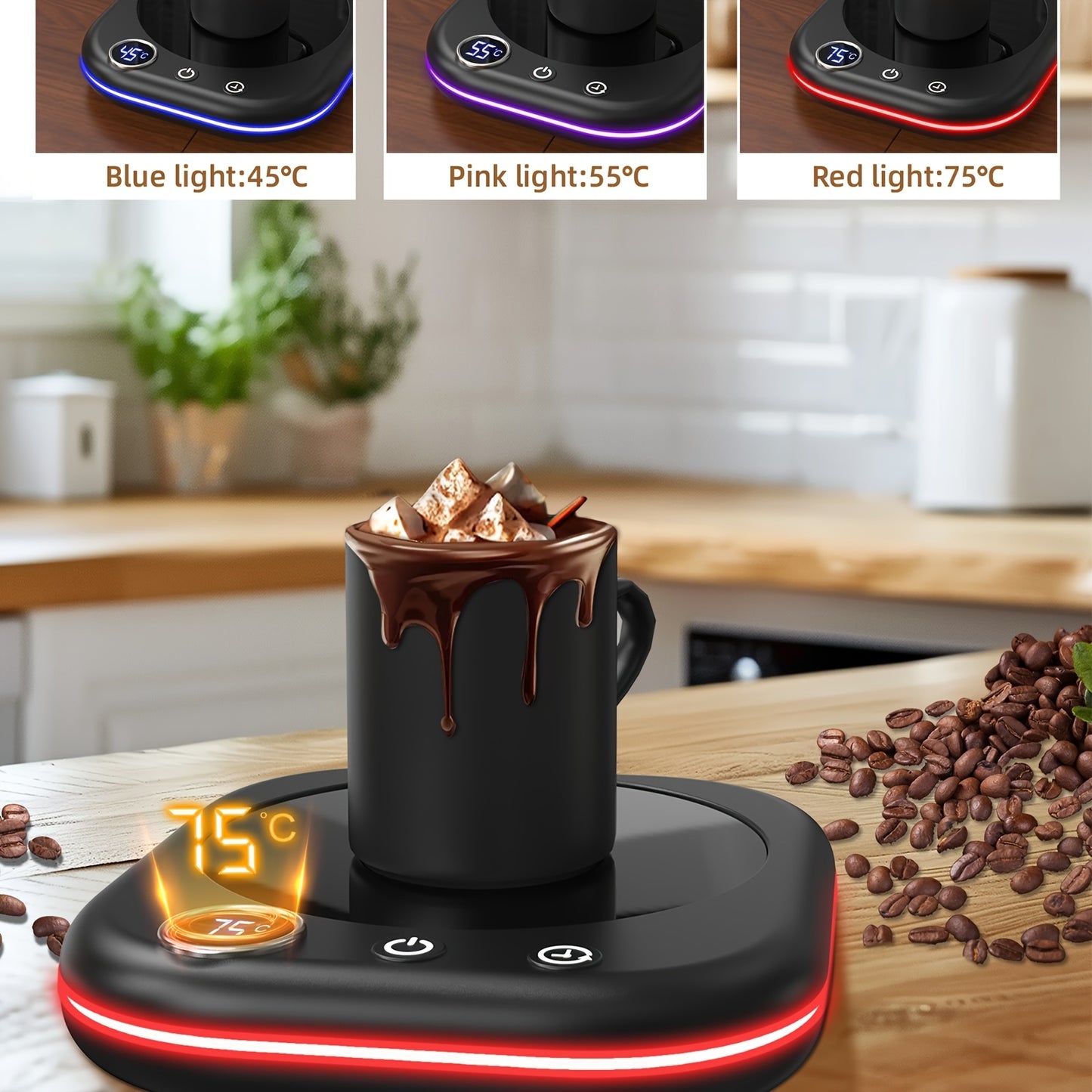 Smart Electric Coffee Mug Thermos with Digital Temp Display